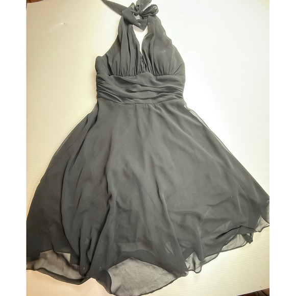 Twenty One Black Halter Dress Fit and Flare Sleeveless Party Cocktail Dress - Picture 1 of 8